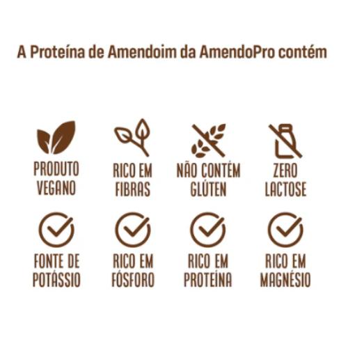 Proteína de Amendoim Sabor Chocolate Amendopro 900g