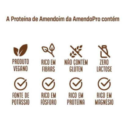 Proteína de Amendoim Sabor Chocolate Amendopro 900g