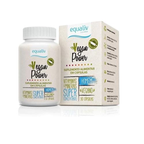 Vegan  Power Homem 30 Cápsulas Equaliv