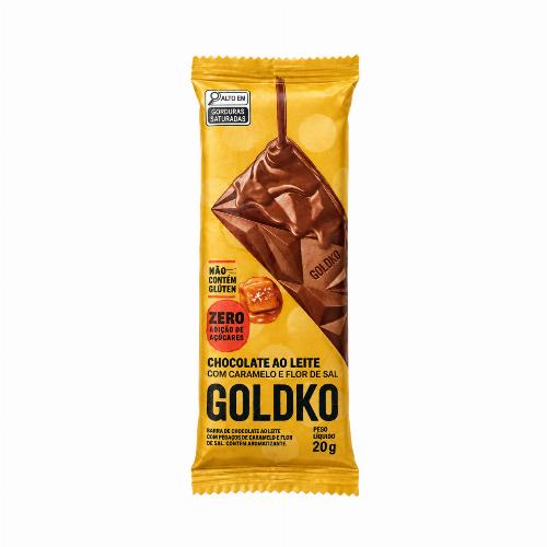 Barrinha Chocolate ao Leite Caramelo e Flor de Sal Goldko Goldko