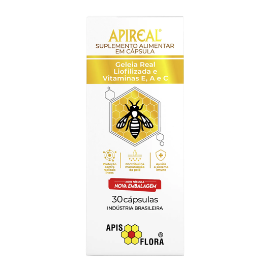 Apireal Geleia Real 30 Cápsulas Apis Flora Apis Flora