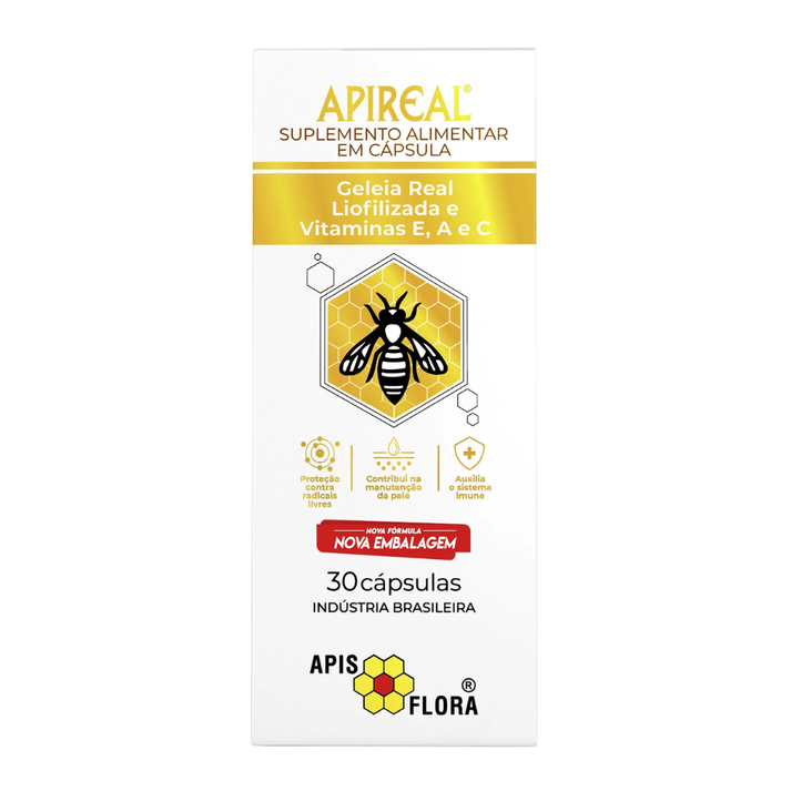 Apireal Geleia Real 30 Cápsulas Apis Flora Apis Flora