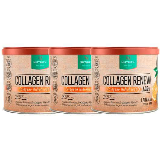Kit 3 Collagen Renew Laranja 300G Nutrify