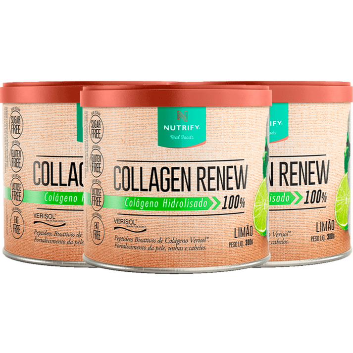 Kit 3 Collagen Renew Limão 300G Nutrify Nutrify
