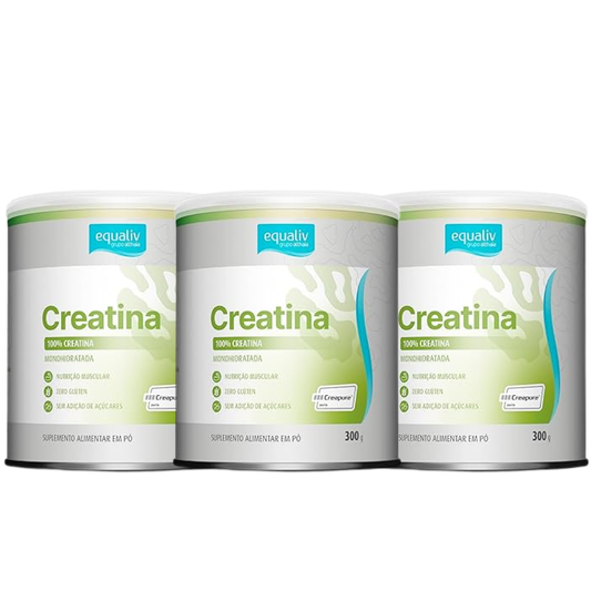 Kit 3 Creatina Creapure 300g Equaliv