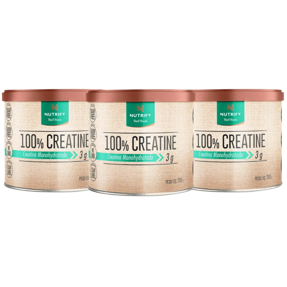 Kit 3 Creatina Monohidratada 300G Nutrify