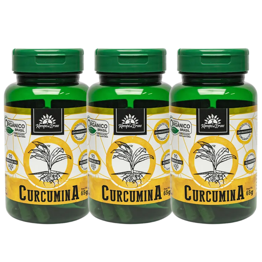 Kit 3 Cúrcuma 90 Cápsulas 600MG Kampo de Ervas Kampo de Ervas