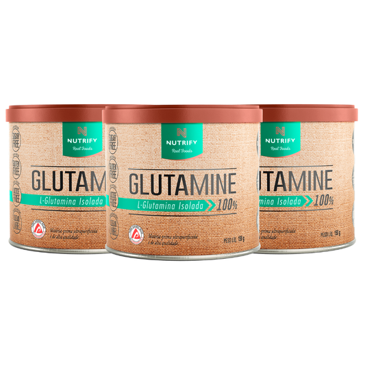 Kit 3 Glutamina Isolada 150G Nutrify