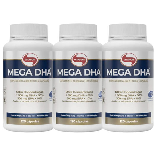 Kit 3 Ômega DHA 120 Cápsulas Vitafor