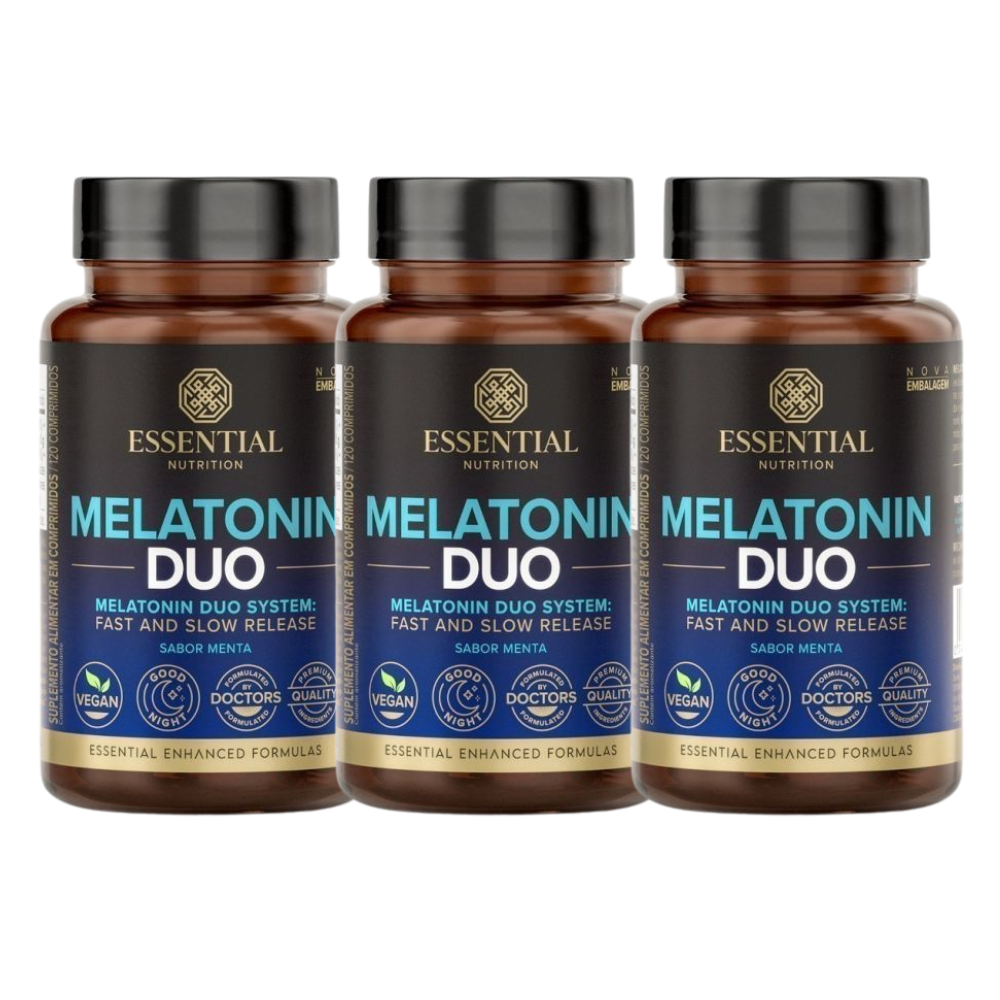 Kit 3 Melatonina Duo 120 Cápsulas Essential
