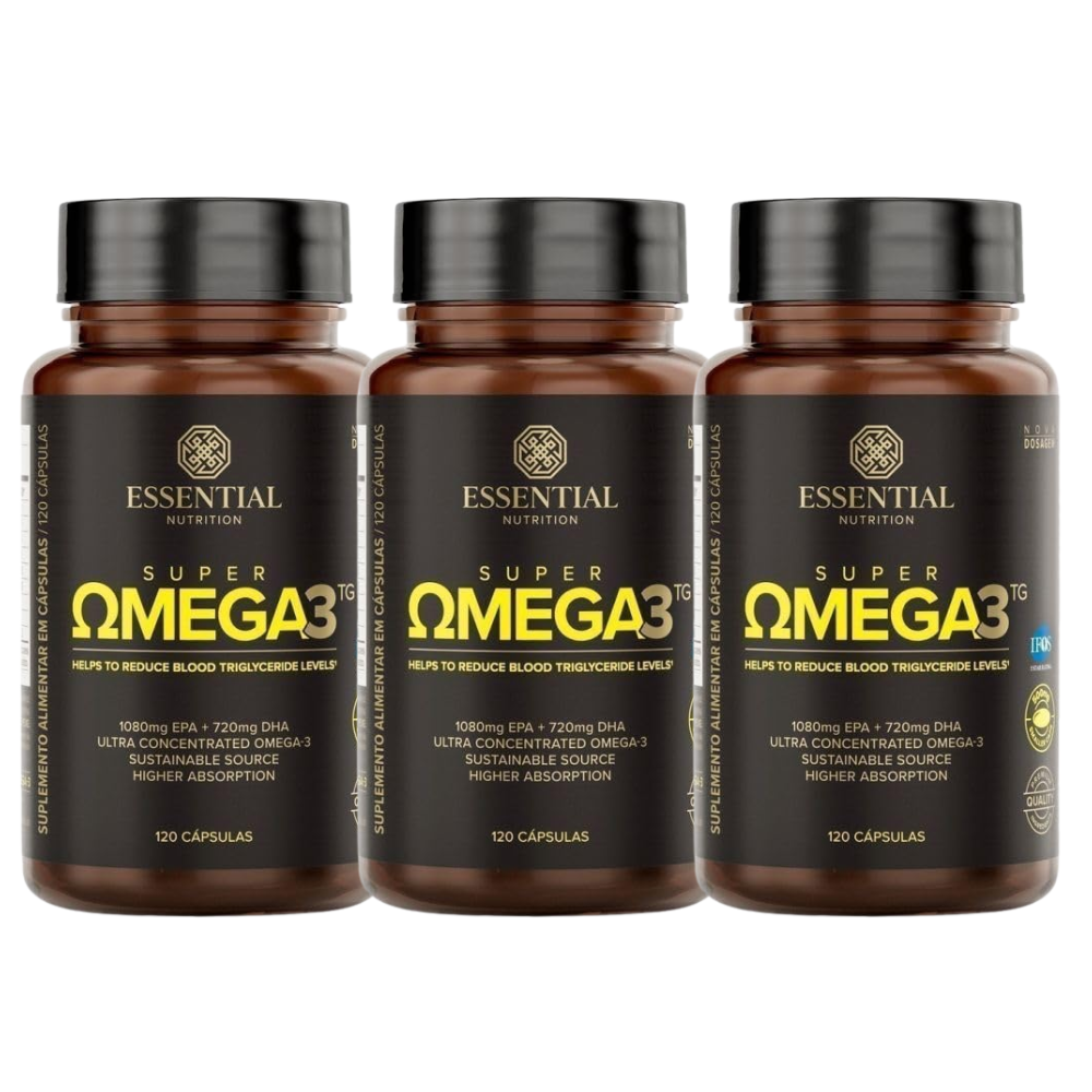Kit 3 Super Ômega 500MG 120 Cápsulas Essential Essential