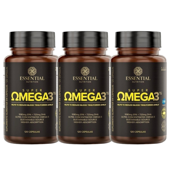 Kit 3 Super Ômega 500MG 120 Cápsulas Essential Essential
