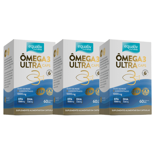 Kit 3 Ômega 3 Ultra 60 Cápsulas Equaliv
