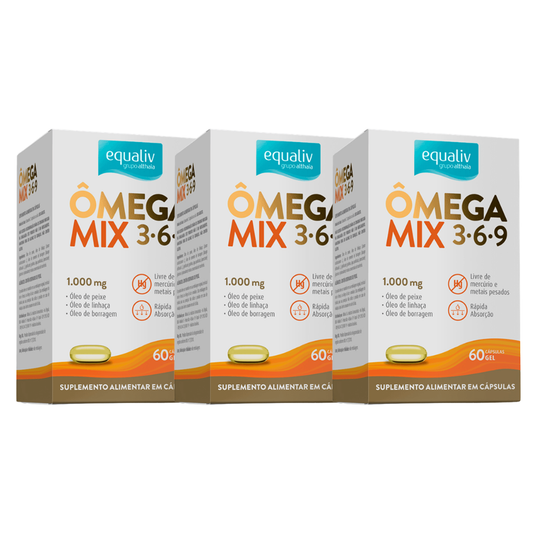 Kit 3 Ômega Mix 60 Cápsulas Equaliv