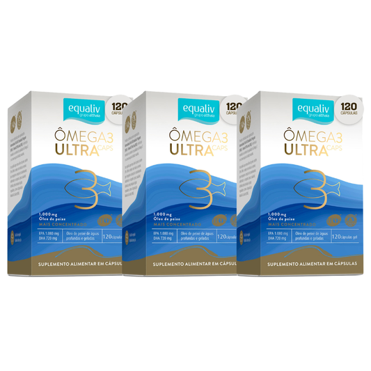 Kit 3 Ômega 3 Ultra 120 Cápsulas Equaliv