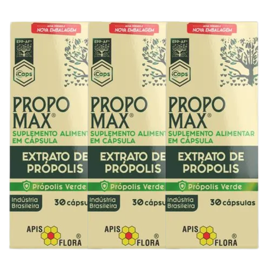 Kit 3 Propomax Extrato de Própolis 30 Cápsulas Apis Flora