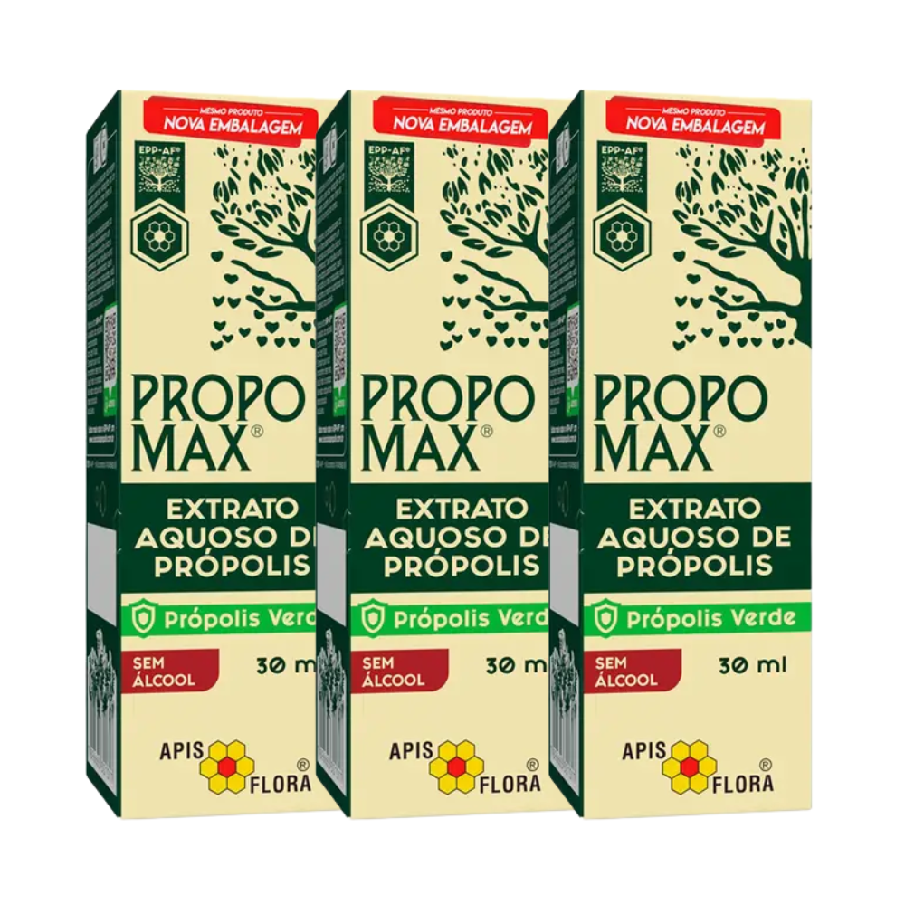 Kit 3 Propomax Extrato de Própolis Sem Álcool 30ML Ápis Flora Apis Flora