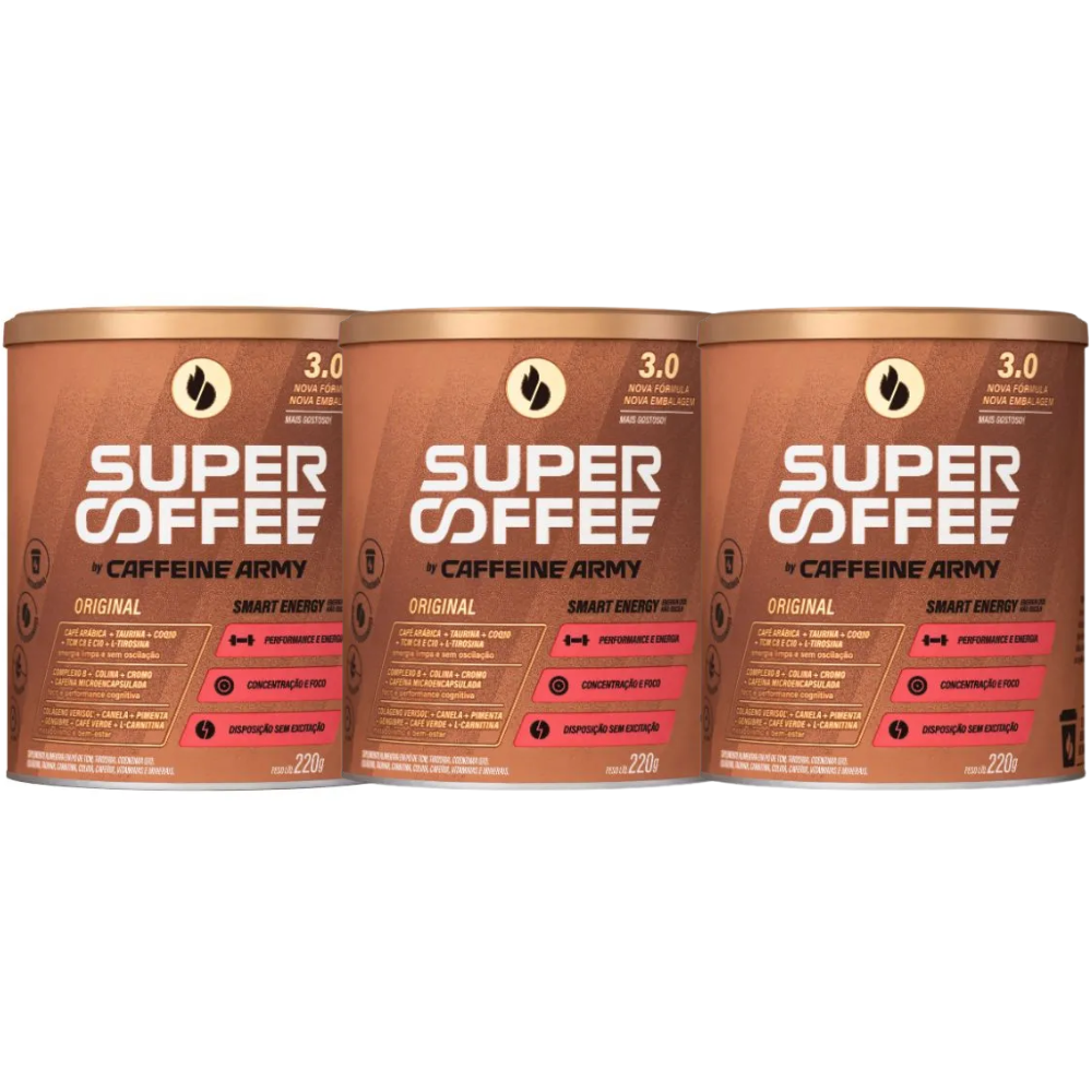 Kit Supercoffee 3.0 Original 3 Unidades 220g Cada Supercoffee
