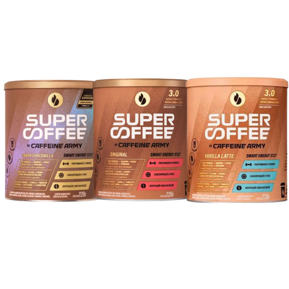 Kit Supercoffee 3 Sabores 220g Cada Supercoffee