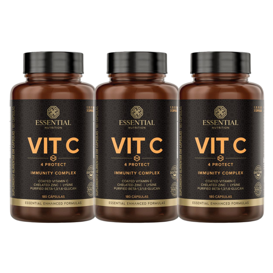 Kit 3 Vitamina C 120 Cápsulas Essential