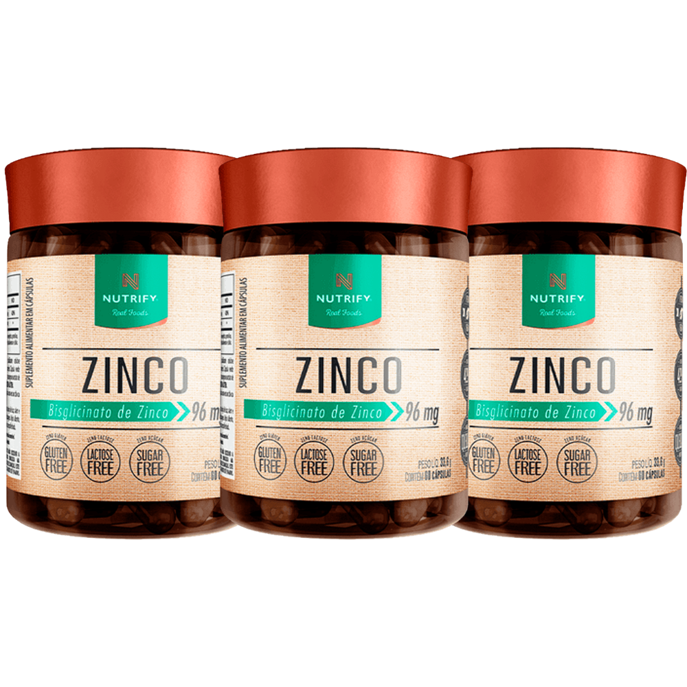 Kit 3 Zinco 96MG 60 Cápsulas Nutrify Nutrify