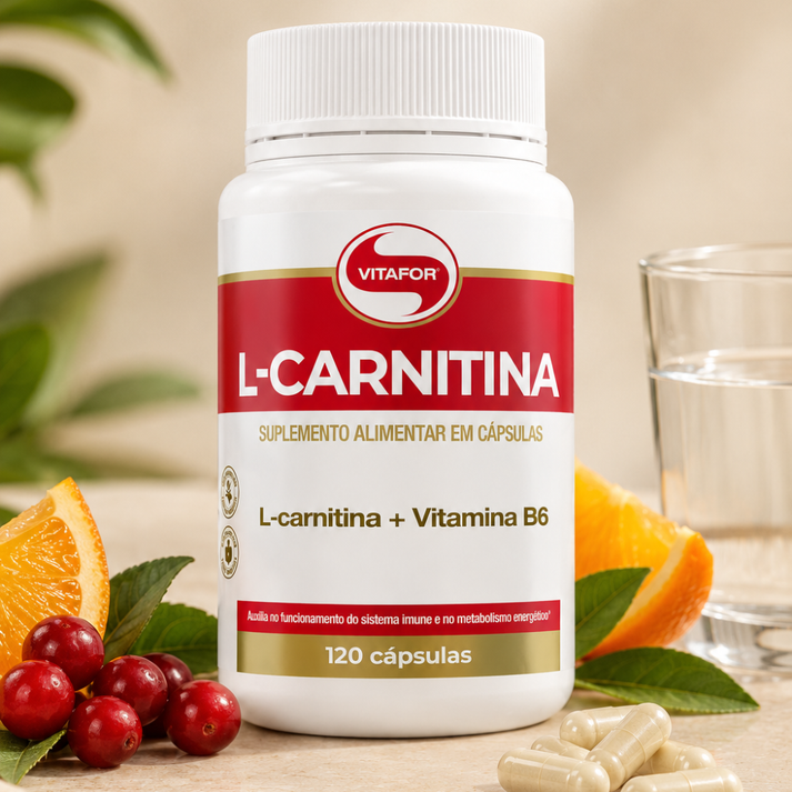 L-Carnitina 530mg 120 Cápsulas Vitafor Vitafor