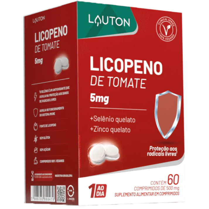 Licopeno De Tomate 5mg 60 Cápsulas Lauton Lauton