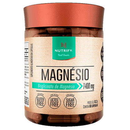 Magnésio 1400mg Bisglicinato 60 Cápsulas Nutrify Nutrify