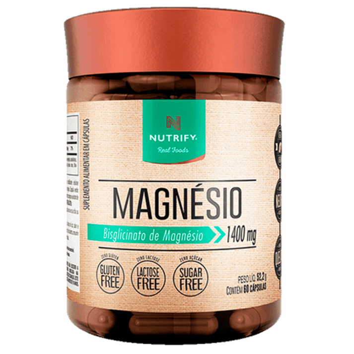 Magnésio 1400mg Bisglicinato 60 Cápsulas Nutrify Nutrify