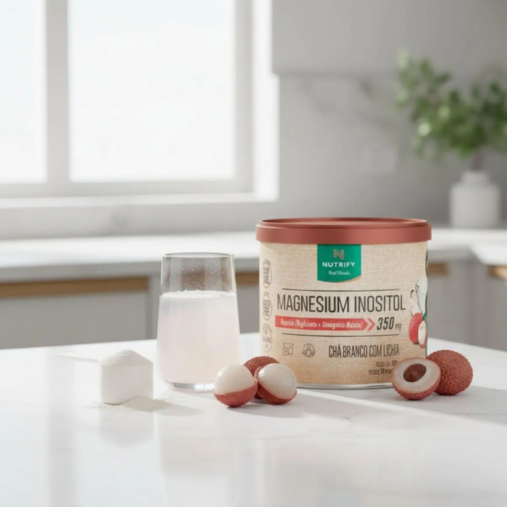 Magnésio Inositol Chá Branco Com Lichia Nutrify 300G Nutrify