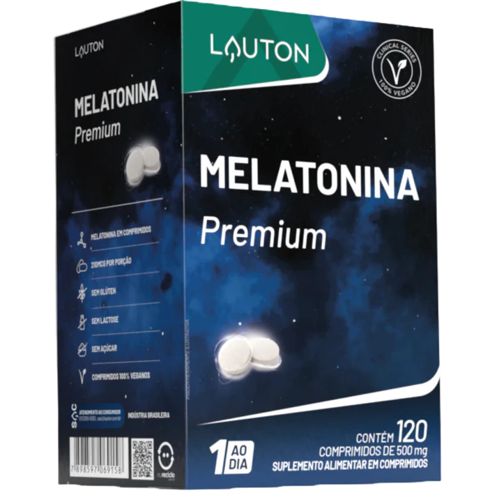 Melatonina Premium 210mcg 120 Comprimidos Lauton Nutrition Lauton