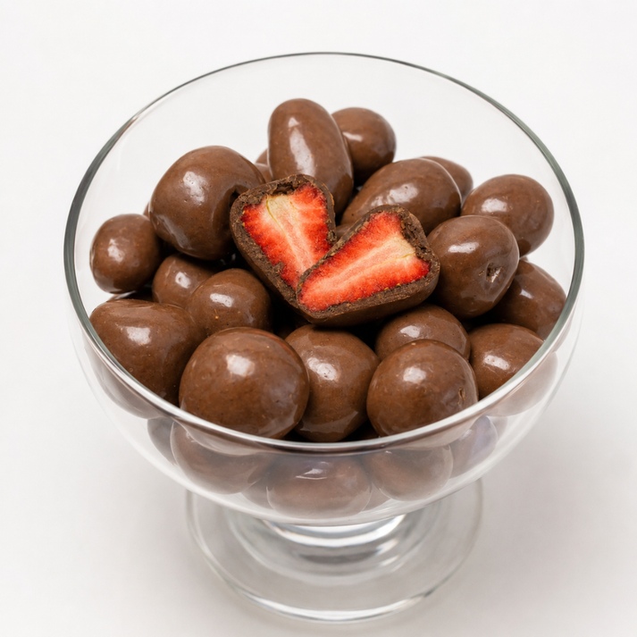 Chips de Morango com Chocolate Ao Leite Zero 100g Emporio Aurea