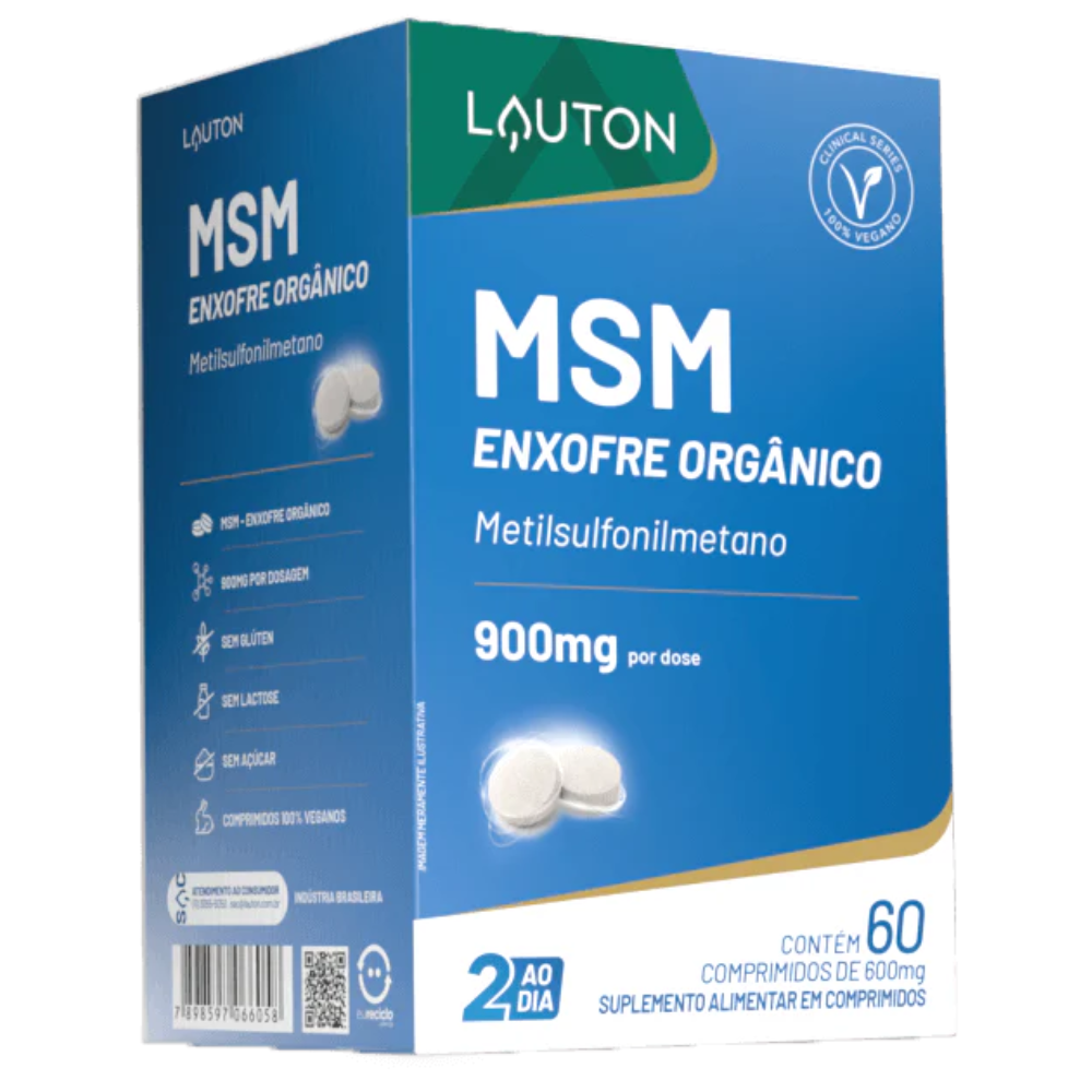 MSM Metil Sulfonil Metano 60 Cápsulas 450mg Lauton Lauton