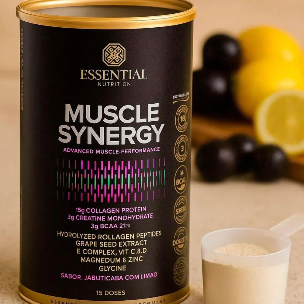 Muscle Synergy 15 Doses Jabuticaba e Limão 454g Essential Essential