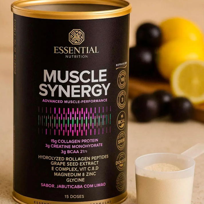 Muscle Synergy 15 Doses Jabuticaba e Limão 454g Essential Essential