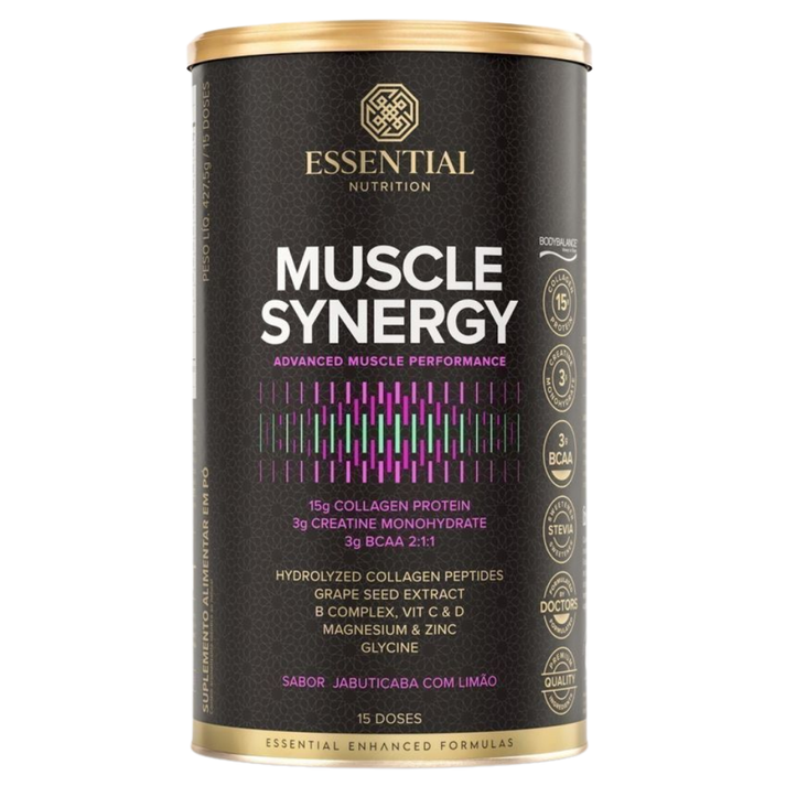 Muscle Synergy 15 Doses Jabuticaba e Limão 454g Essential Essential