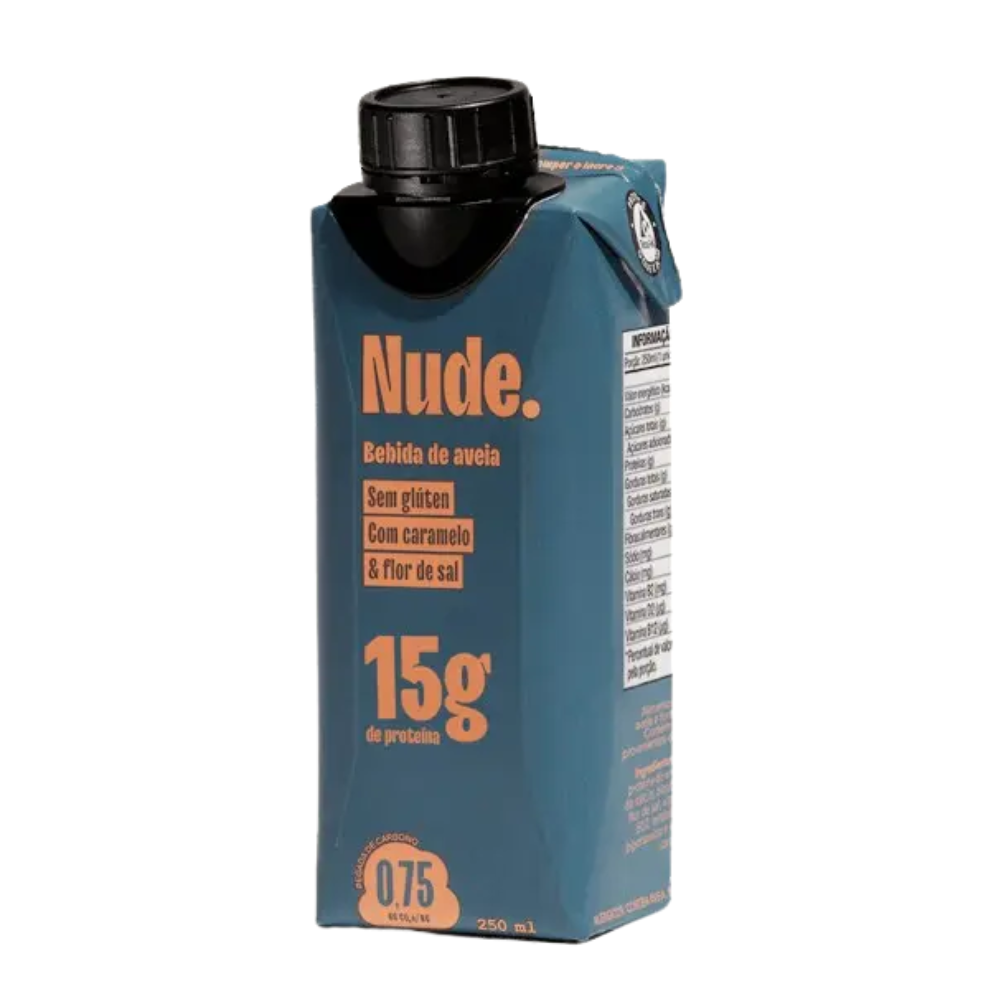 Bebida de Aveia Orgânica com Caramelo e Flor de Sal 250ml Nude