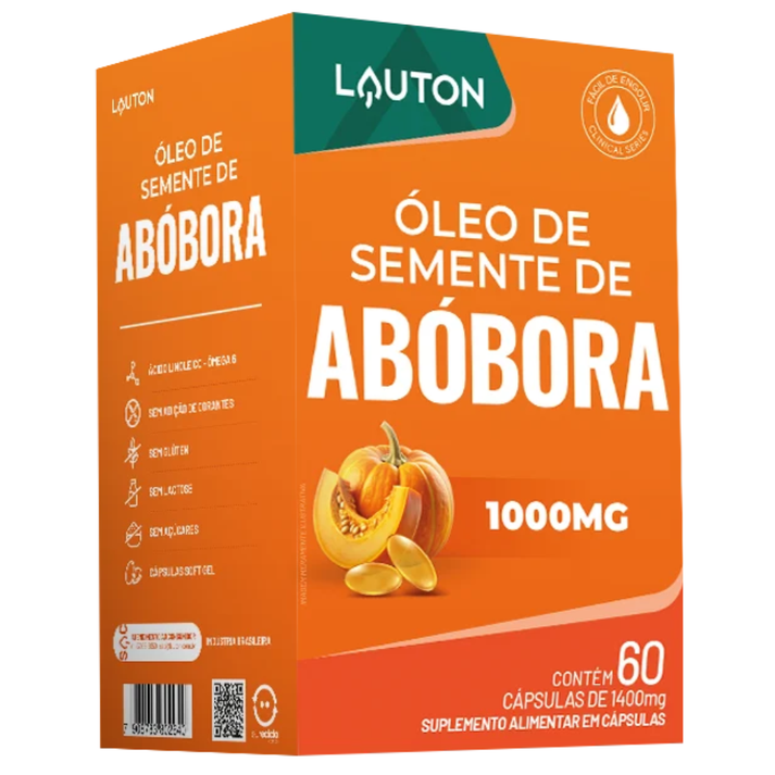 Óleo de Semente de Abóbora 1000mg 60 Cápsulas Lauton Lauton