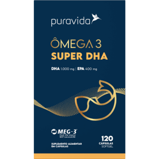 Ômega 3 Super DHA 120 Cápsulas Puravida Puravida