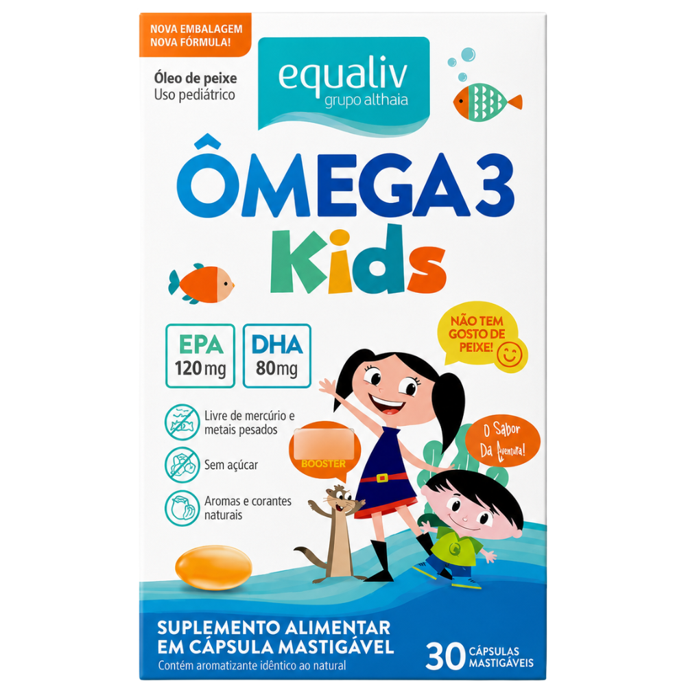 Ômega 3 Kids Mastigável 30 Cápsulas Equaliv Equaliv