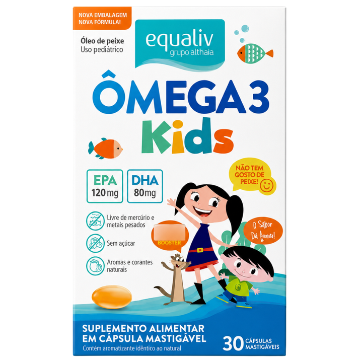 Ômega 3 Kids Mastigável 30 Cápsulas Equaliv Equaliv