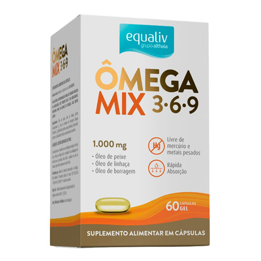 Ômega 3 6 9 Mix 60 Cápsulas Equaliv