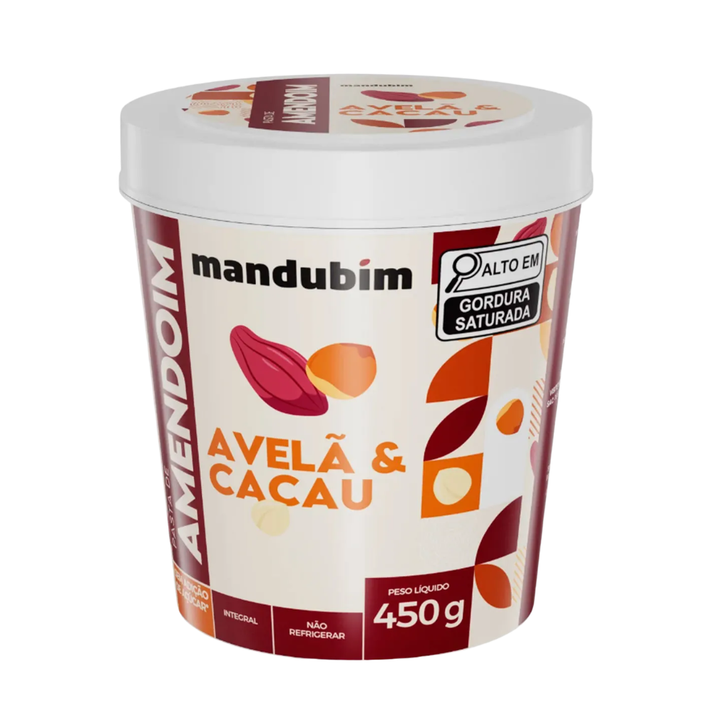 Pasta de Amendoim Avelã e Cacau 450g Mandubim Mandubim