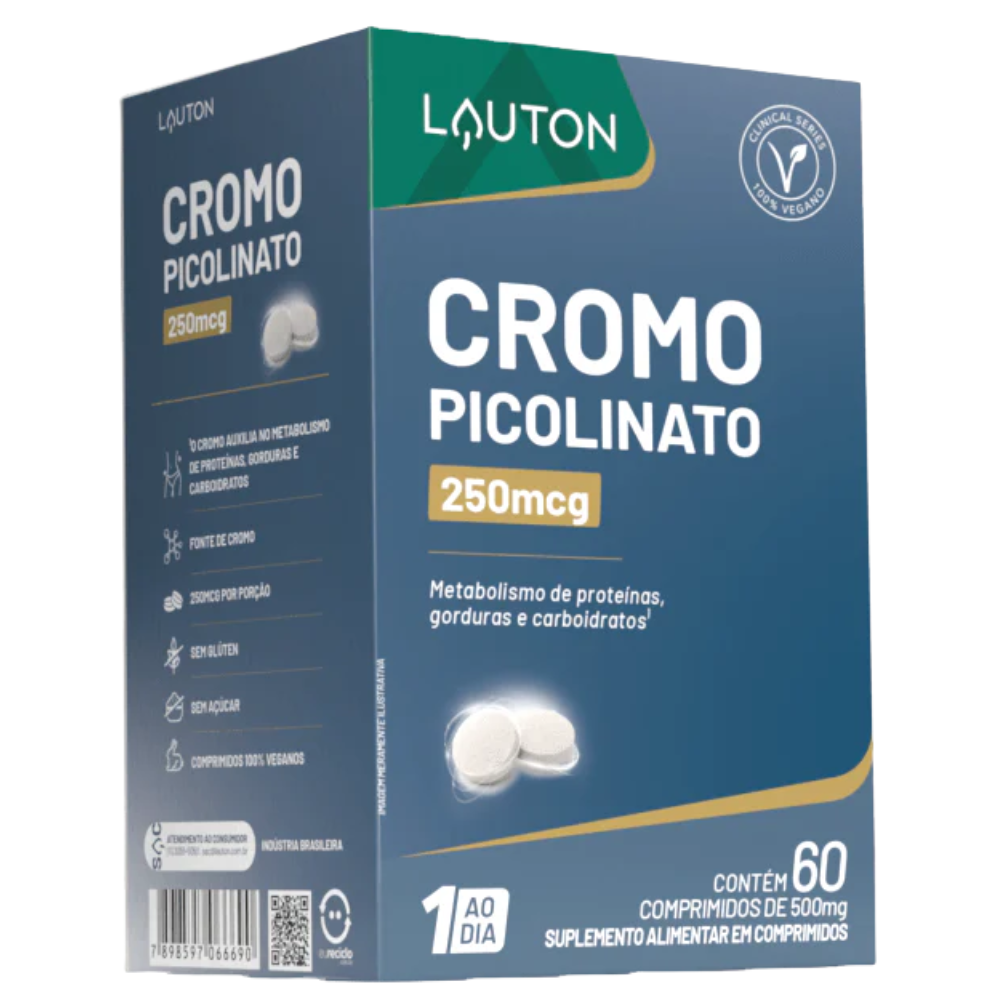 Cromo Picolinato 250mg 60 Cápsulas Lauton Lauton