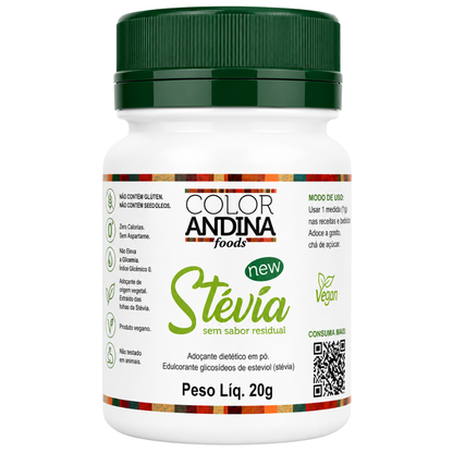 Adoçante Stévia 100% Natural 20g Color Andina Color Andina