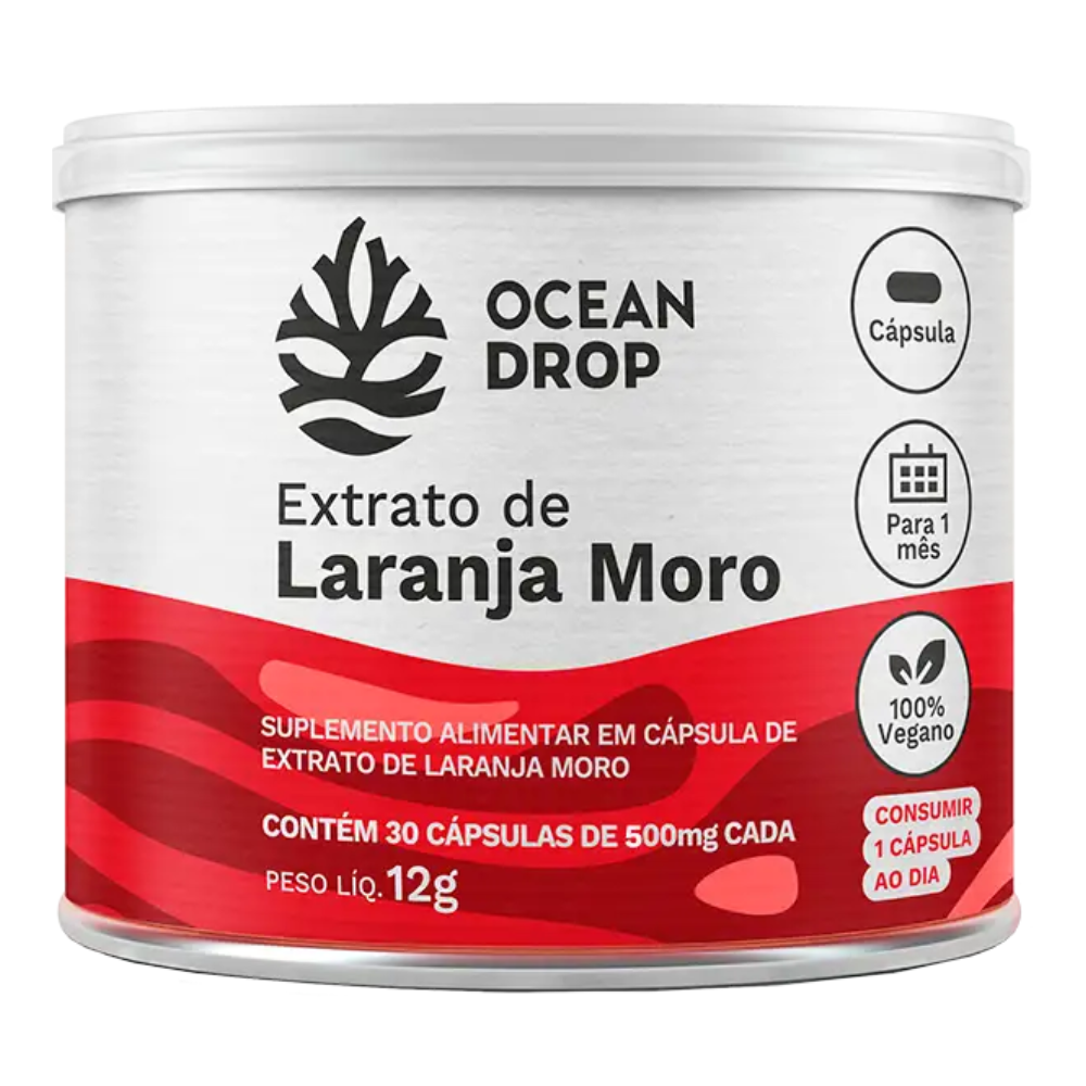 Extrato de Laranja Moro 30 Cápsulas 400mg Ocean Drop Ocean Drop