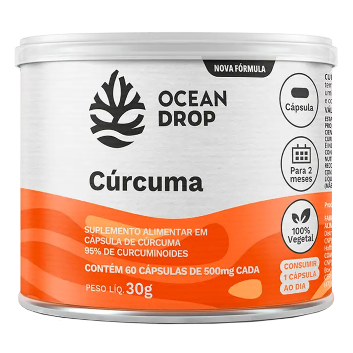 Cúrcuma 500mg 60 Cápsulas Ocean Drop Ocean Drop