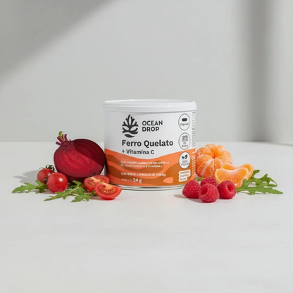 Ferro Quelato e Vitamina C 60 Capsulas Ocean Drop Ocean Drop