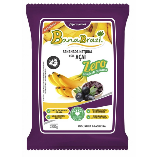 Bananada com Açaí 10 Unidades 230g Nutryllack