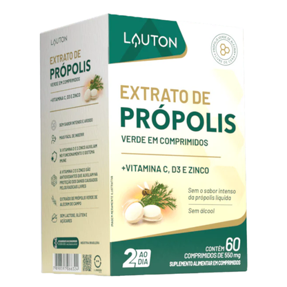 Extrato de Própolis 60 Cápsulas 550MG Lauton Lauton